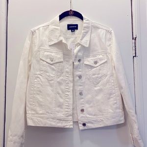 J Crew White Jean Jacket
